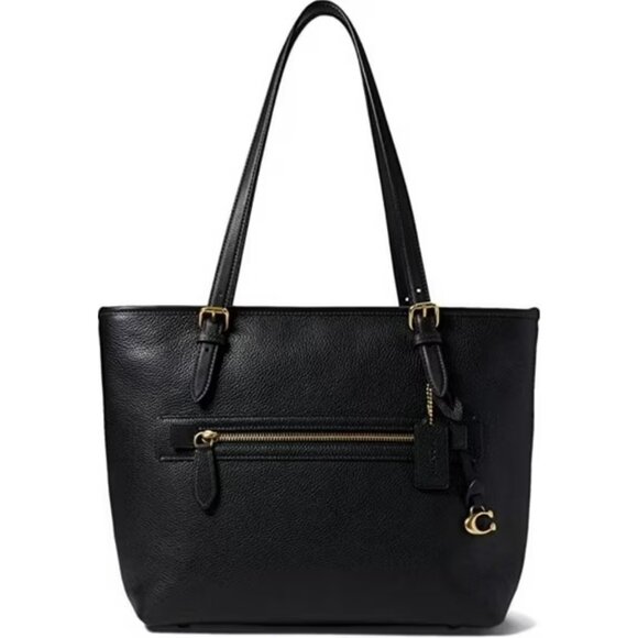 Coach Black Pebble Leather Taylor Tote Retail $325 CC395 Women’s Shoulder Purse - Picture 1 of 16